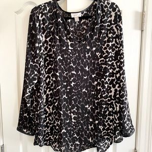 LOFT Leopard Print Tunic Top